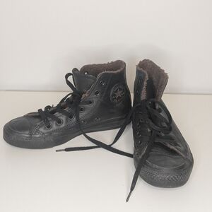 Converse Winter Sneaker Mid 3M Thinsulate Black Leather Insulated w's Size 6